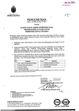 PENGUMUMAN